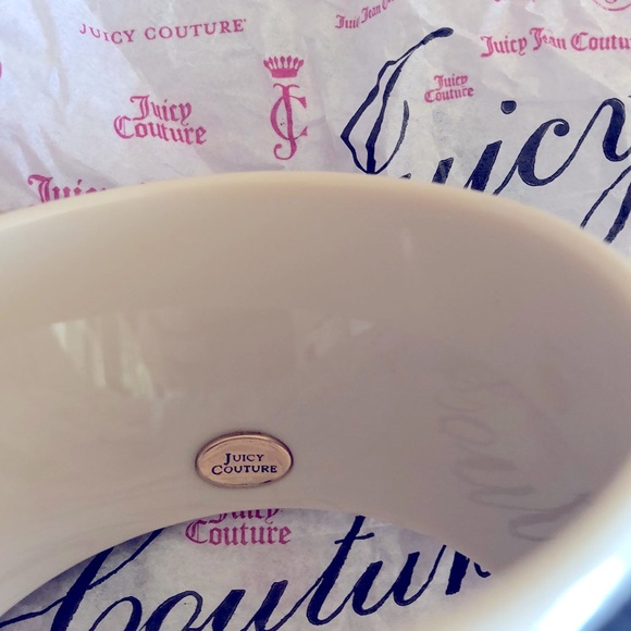 💎Juicy Couture Resin Rhinestone Striped Wide Cuff Bracelet Vintage - Picture 6 of 6